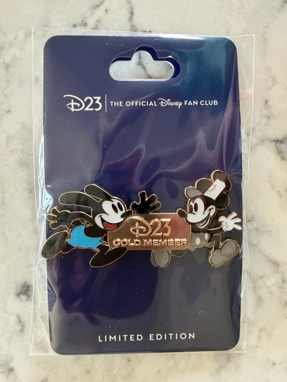 D23 Exclusive 17th Anniversary Pin Oswald and Mickey Mouse Limited Edition